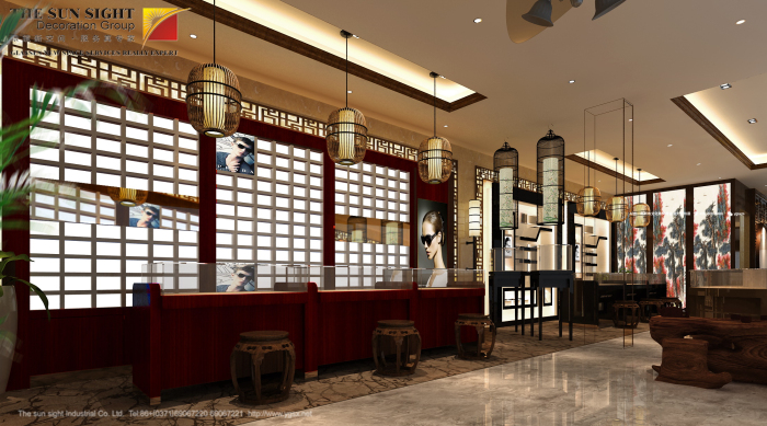 河南鄭州孔夫子專業(yè)驗配眼鏡店設(shè)計裝修效果