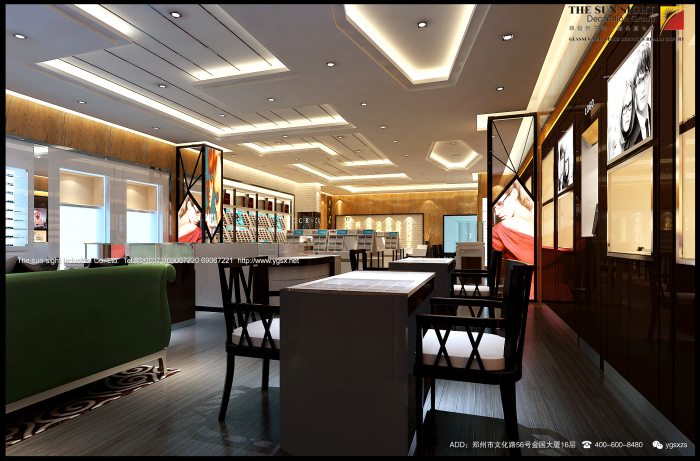 眼鏡店設(shè)計(jì)裝修效果圖一域