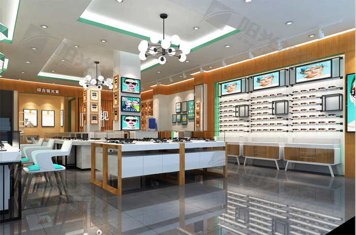 眼鏡店裝修公司，眼鏡店裝修設計，眼鏡展柜，眼鏡店裝修效果圖
