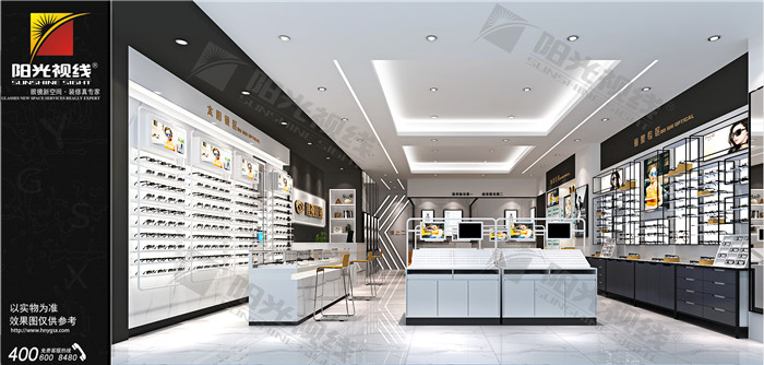 河南博視眼鏡店雙層復式結構裝修設計圖
